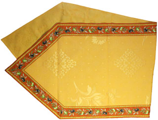 Provencal Jacquard Table runner (olives. yellow x orange) - Click Image to Close